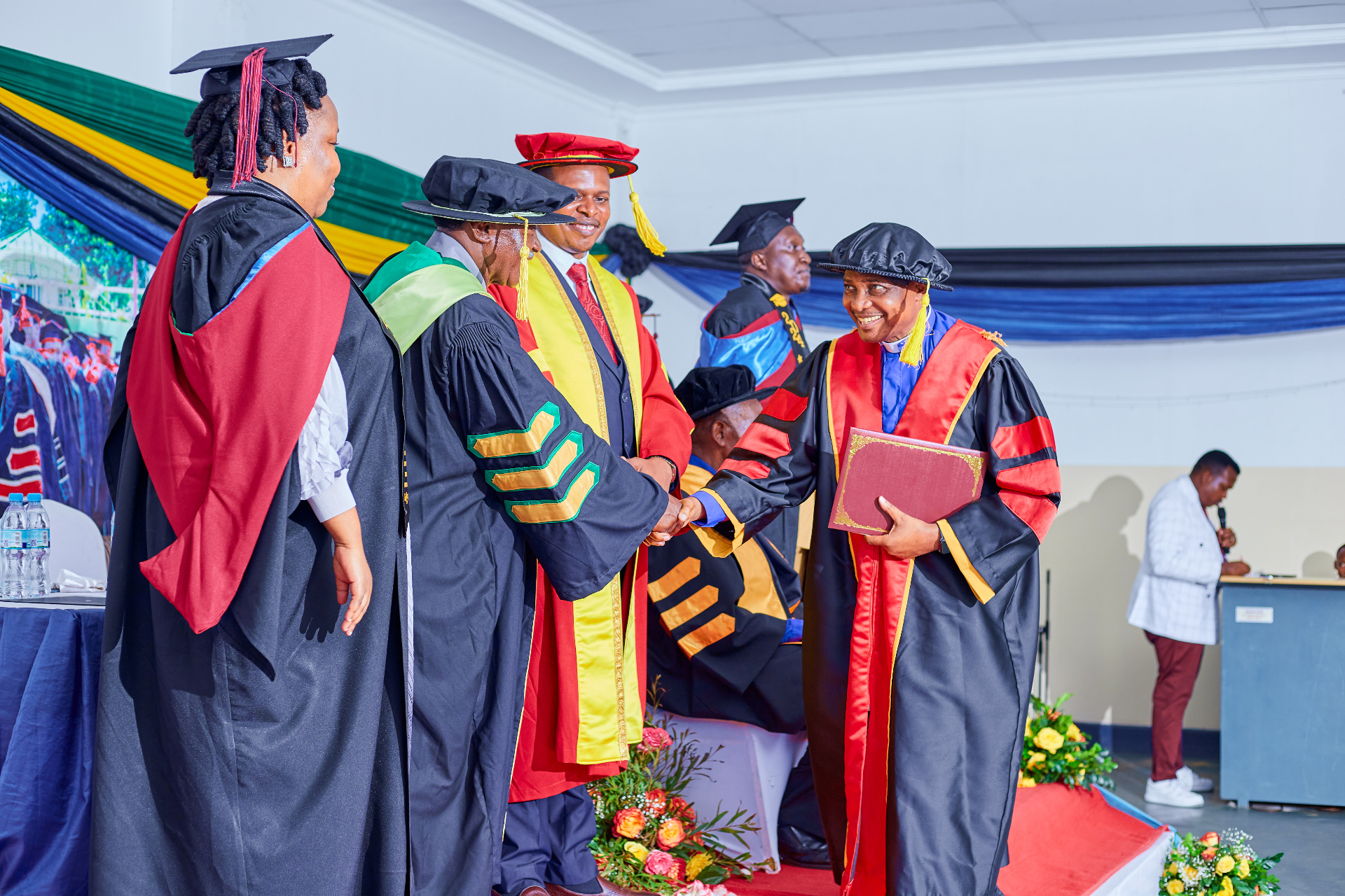 Receiving the diploma